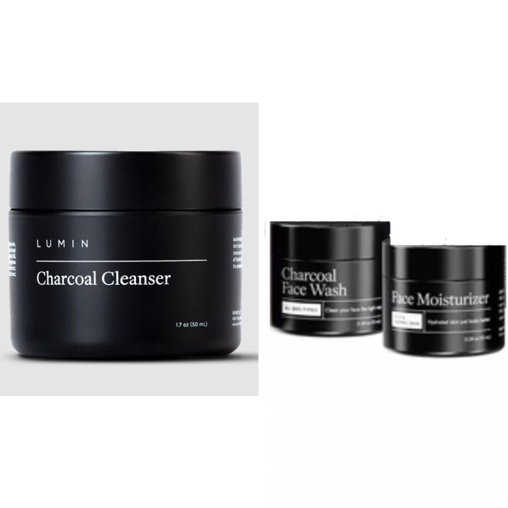 Lumin charcoal cleanser and trial size set NWT